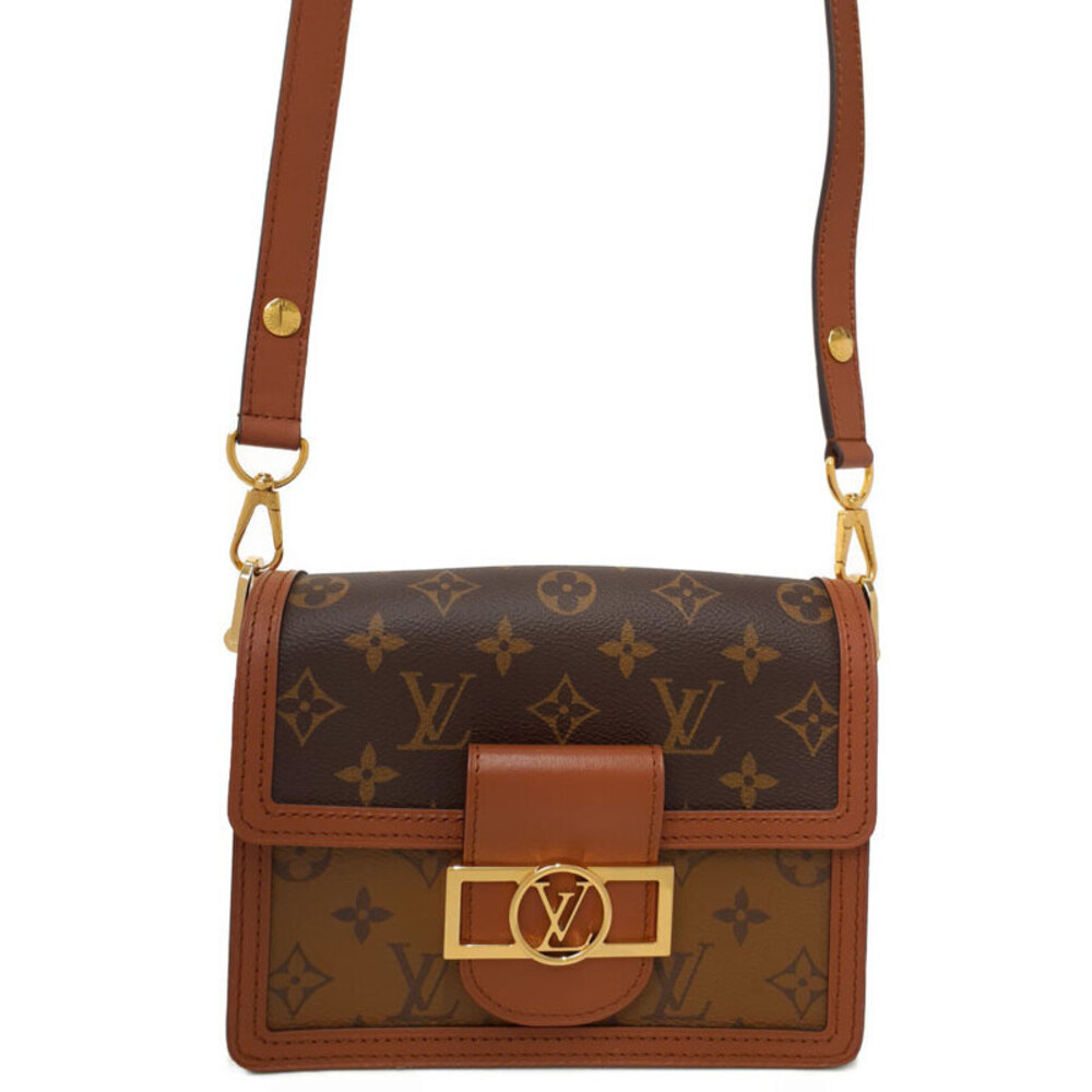Louis Vuitton Monogram Leather Brown Reverse Dauphine Shoulder Bag